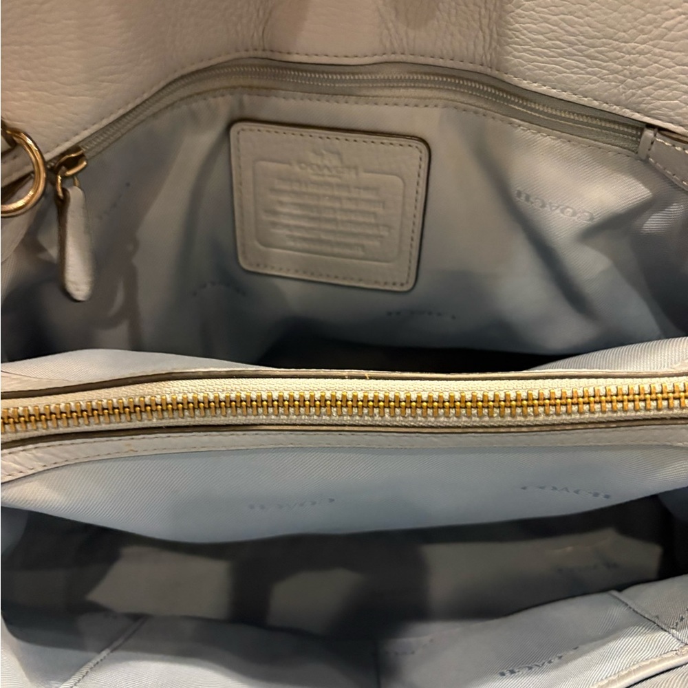 Coach Mercer Cornflower Blue Leather Satchel - Picture 8 of 11